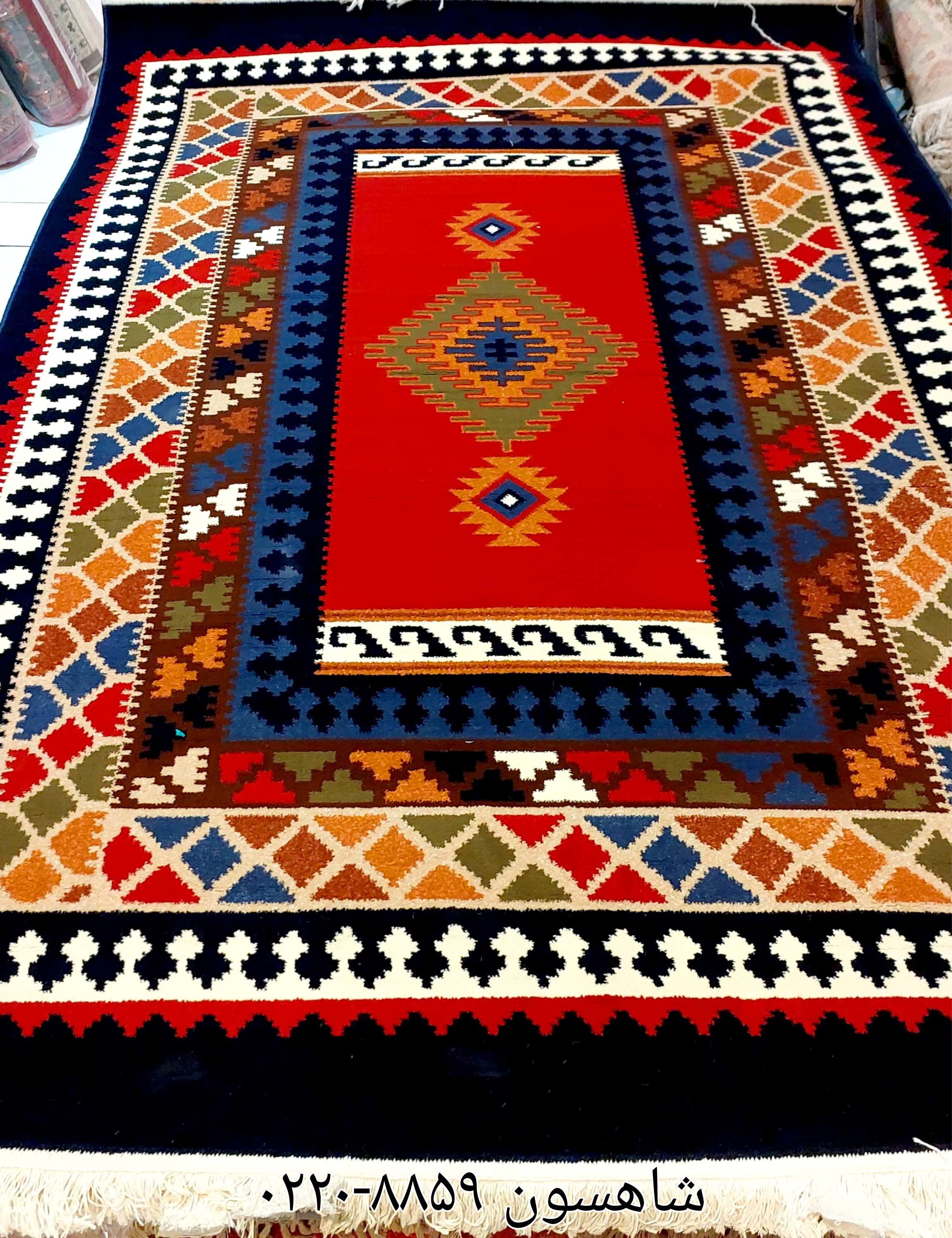 فرش ستاره کویر یزد طرح شاهسون ابعاد 1.5 در 2.30 متر